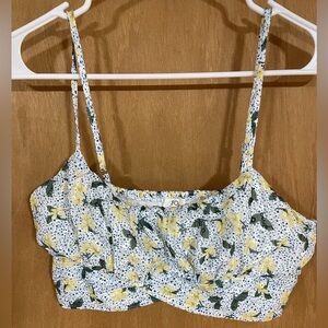 #106- STORIA- floral pattern crop tank